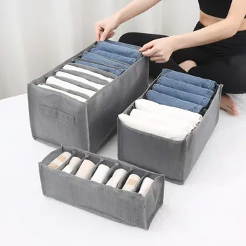 Домакински дрехи и панталони кутия за съхранение на гардероб кутия довършителни кутия разделителната мрежа облекло дънки, чанта за съхранение
