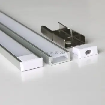40 м (40 бр.) много, 1 м за бройка led лента алуминиев корпус с млечно-бяло дифузни или прозрачен капак