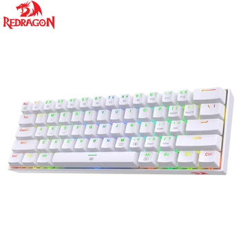 Redragon K630 Dragonborn 60% Жичен RGB Детска Клавиатура 61 Клавиша Компактна Механична Клавиатура Линеен Червен Ключ Pro Подкрепа на Водача