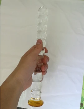 Кристални стъклени Вибратори, Анални топчета анален накрайник с 10 топки анални играчки за жени, мъже Стоки за възрастни Жена мастурбация стъклен вибратор